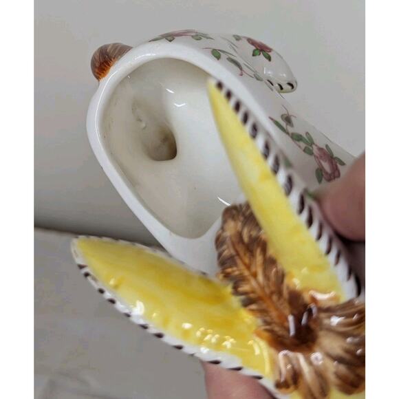 Vintage Lefton Ceramic Pottery Floral Patchwork Donkey Planter Roses Japanese - Picture 6 of 15